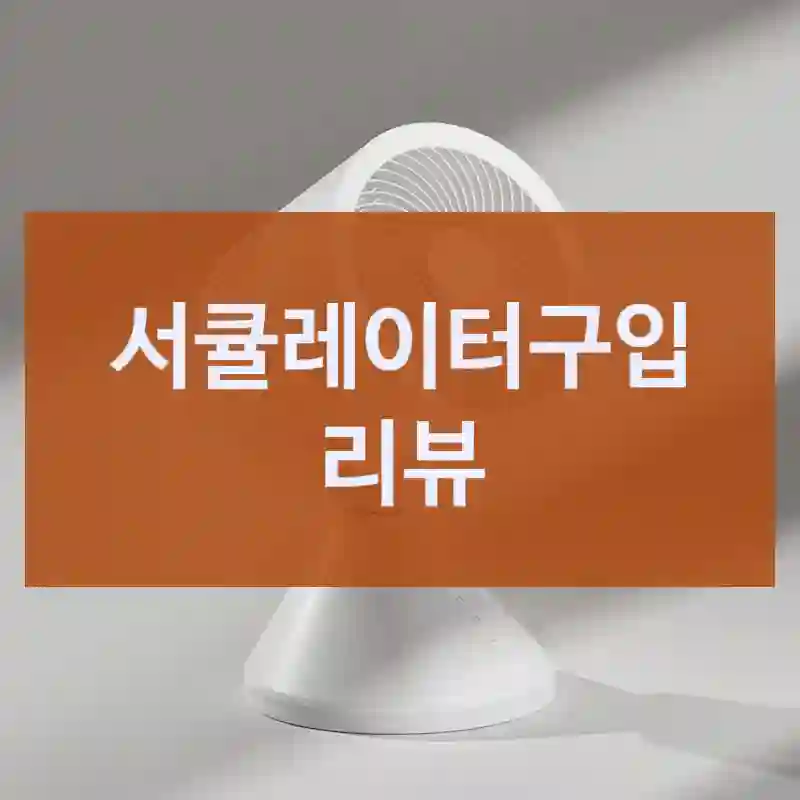 서큘레이터구입 리뷰