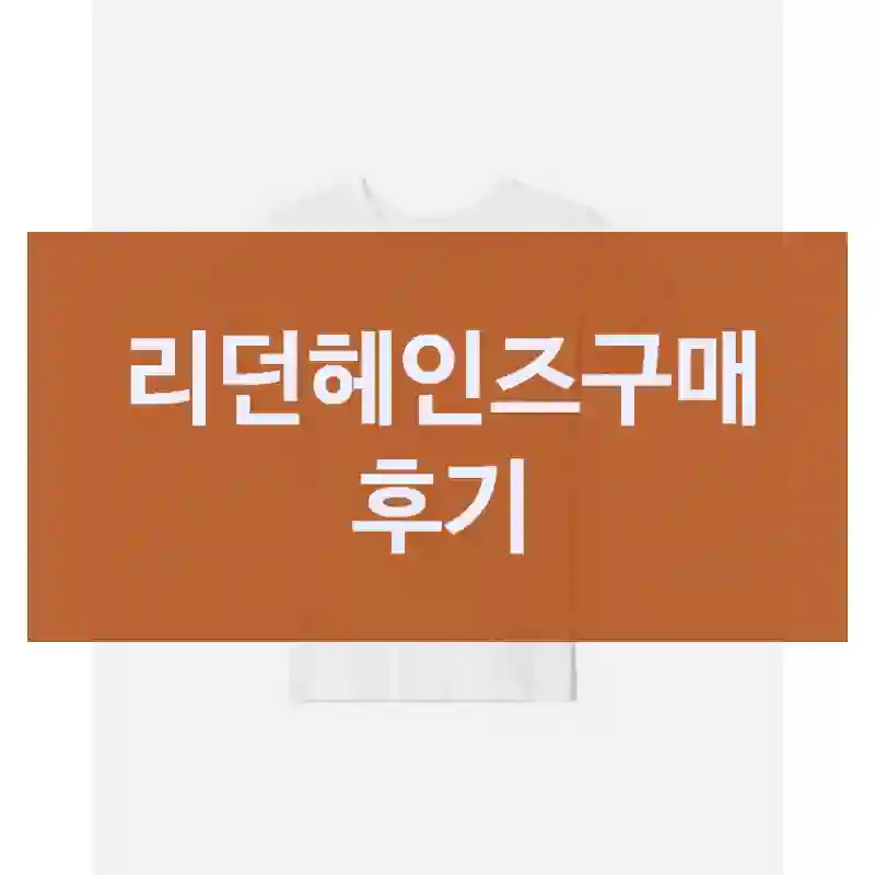 리던헤인즈구매 후기