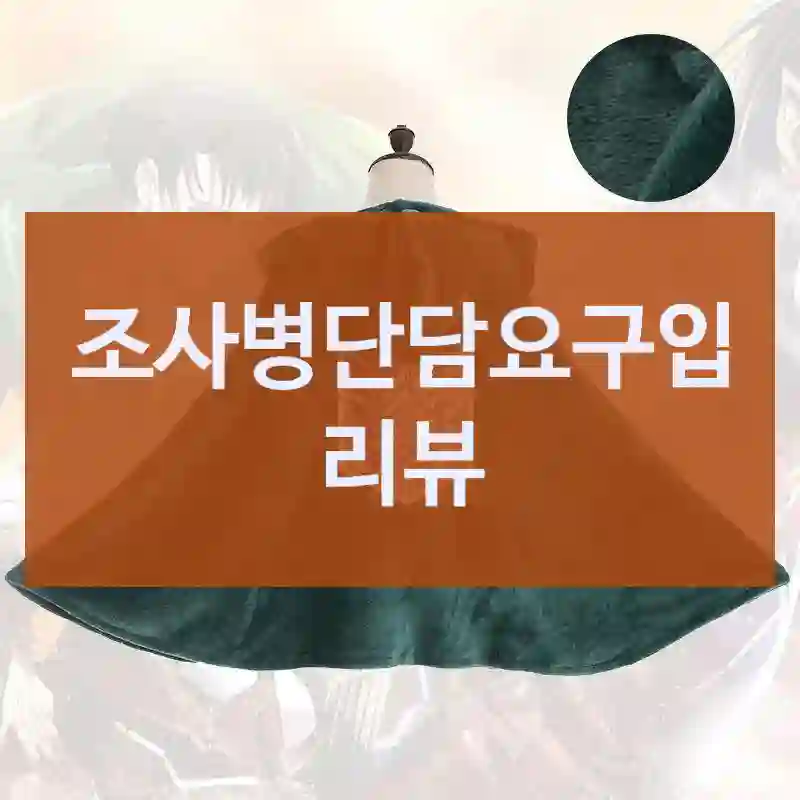 신중히 고른  “조사병단담요” 리뷰