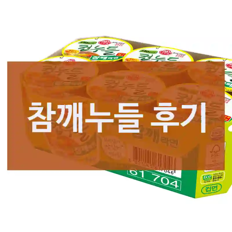 좋은 선택이었던 오뚜기 “참깨누들” 리얼 후기