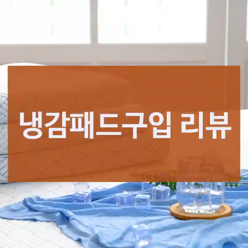 냉감패드구입 리뷰