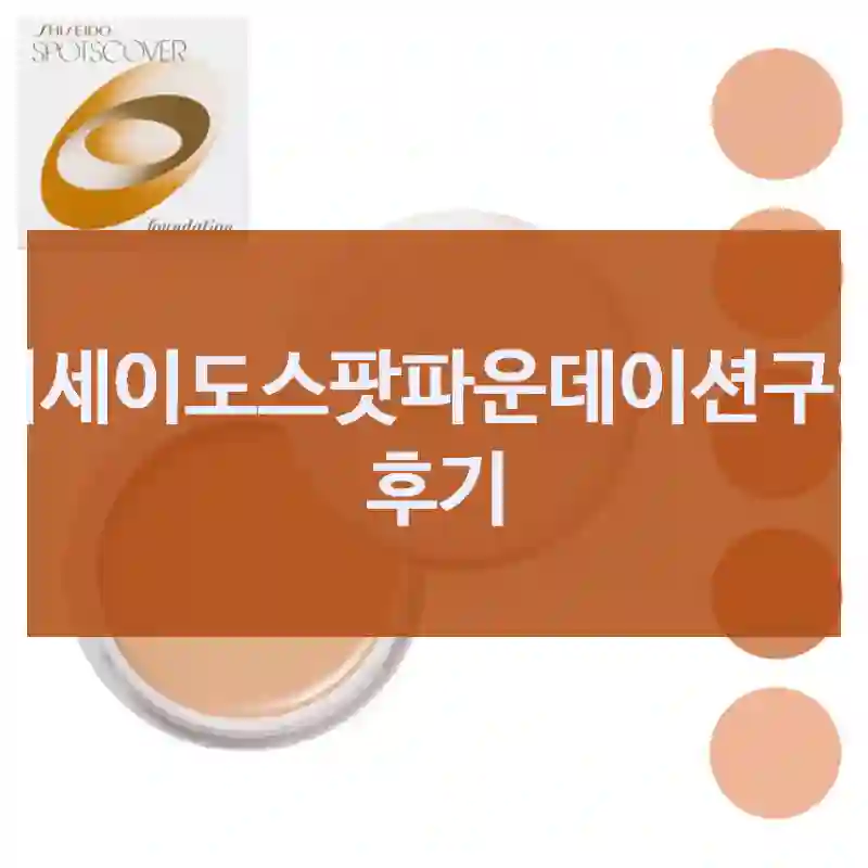 고민 끝에 선택했는데 시세이도스팟파운데이션 내 평가