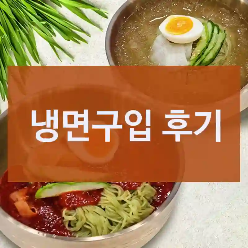 냉면구입 후기