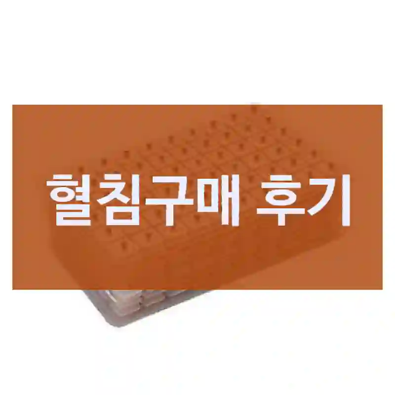 혈침구매 후기