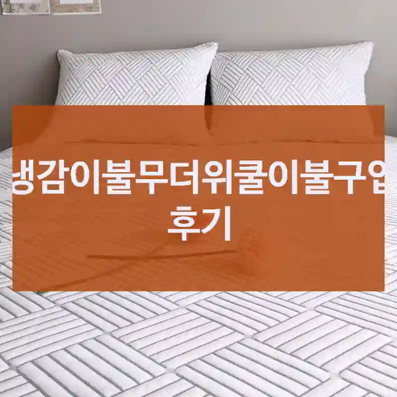 냉감이불무더위쿨이불구입 후기