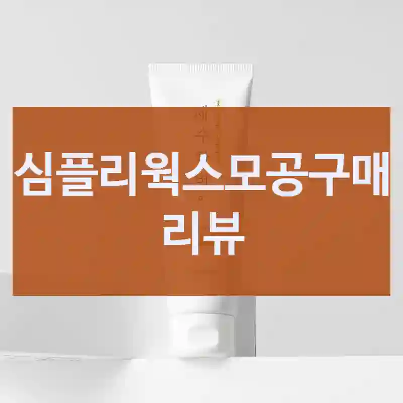 심플리웍스모공구매 리뷰
