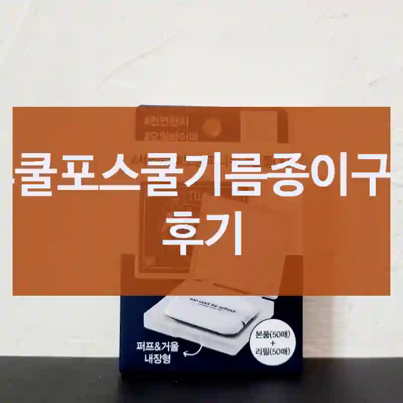 투쿨포스쿨기름종이구입 후기
