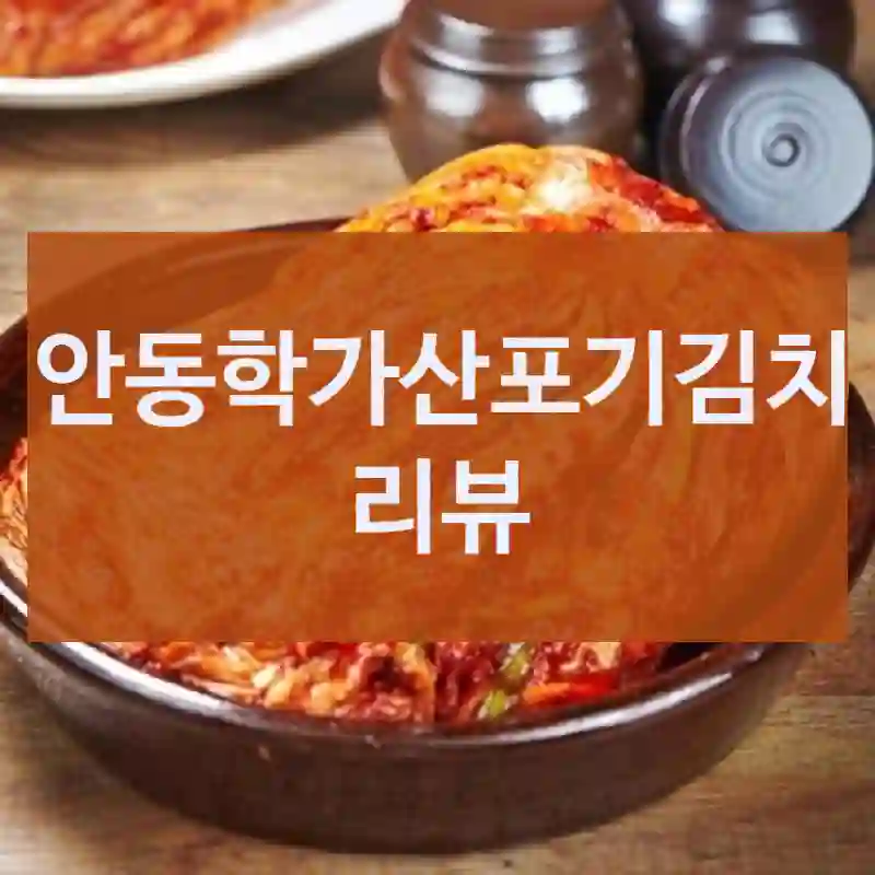 안동학가산포기김치 리뷰