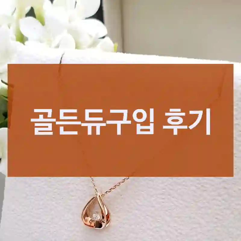 가격 대비 만족도 높은 골든듀 “골든듀” 사용기