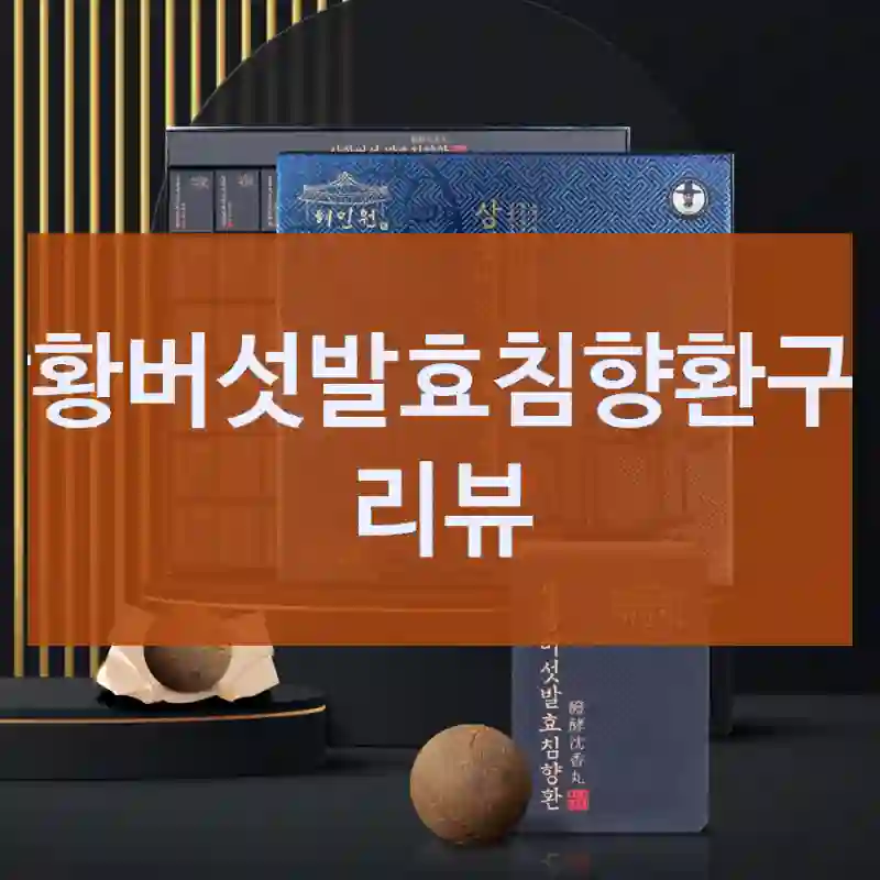 상황버섯발효침향환구입 리뷰