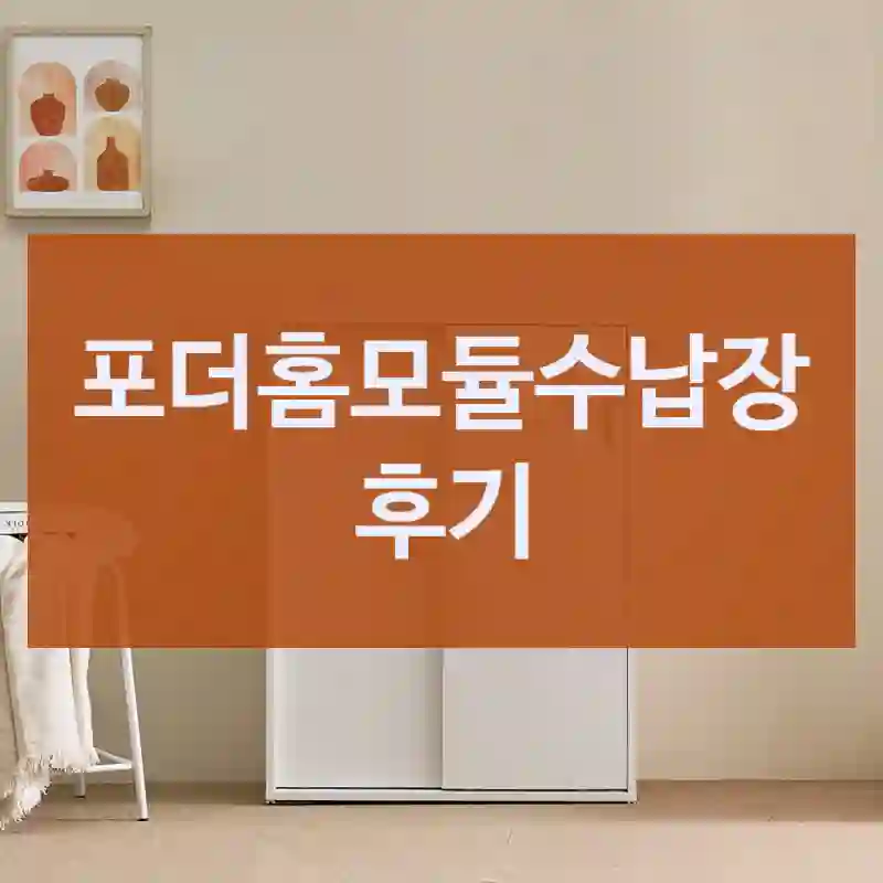 포더홈모듈수납장 후기