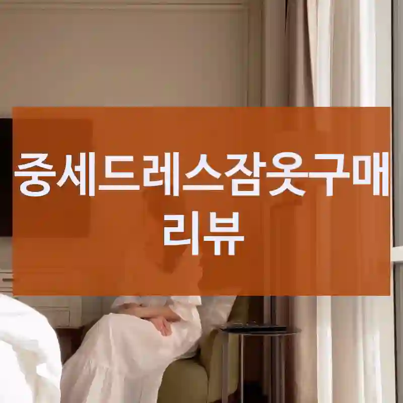 중세드레스잠옷구매 리뷰