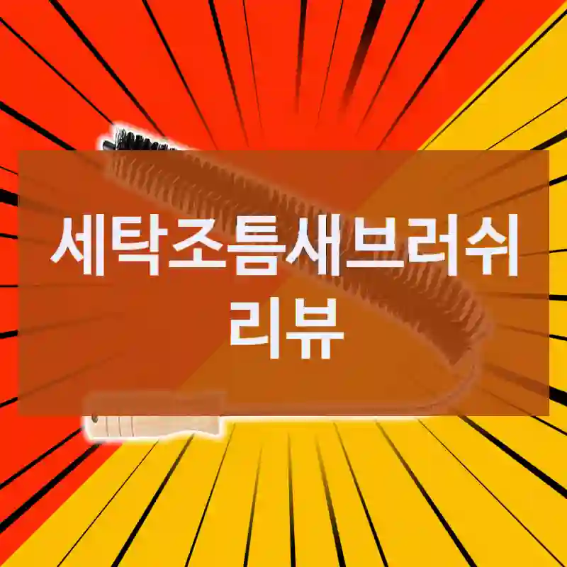 세탁조틈새브러쉬 리뷰