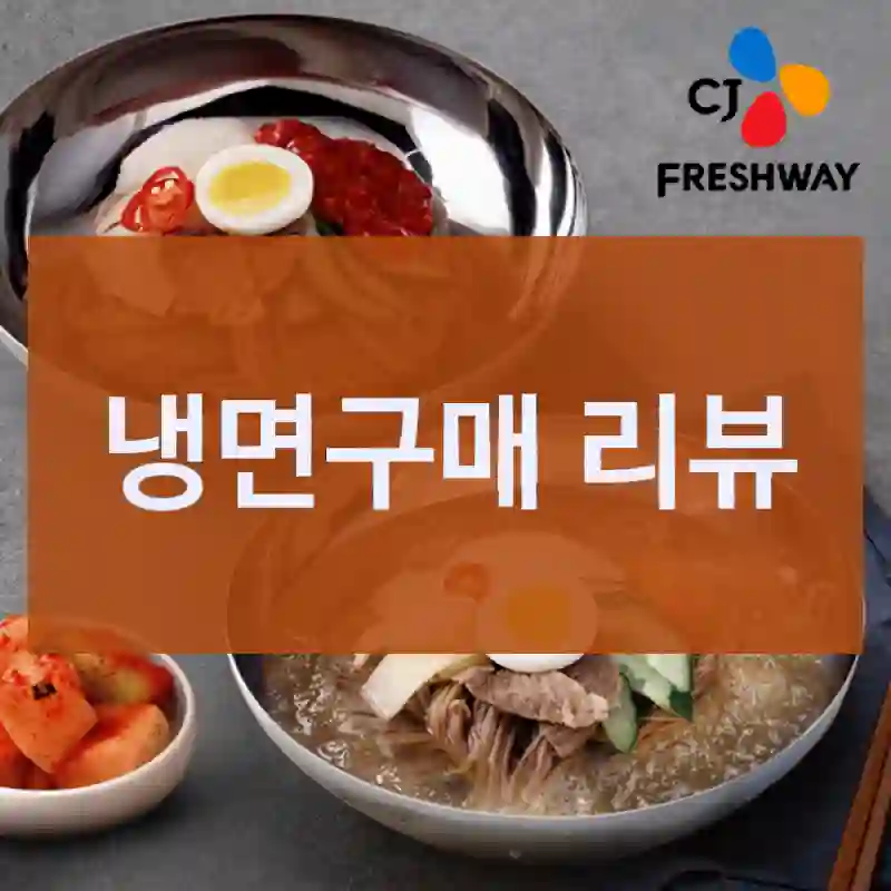 CJ프레시웨이 냉면 누가 쓰면 좋을까?