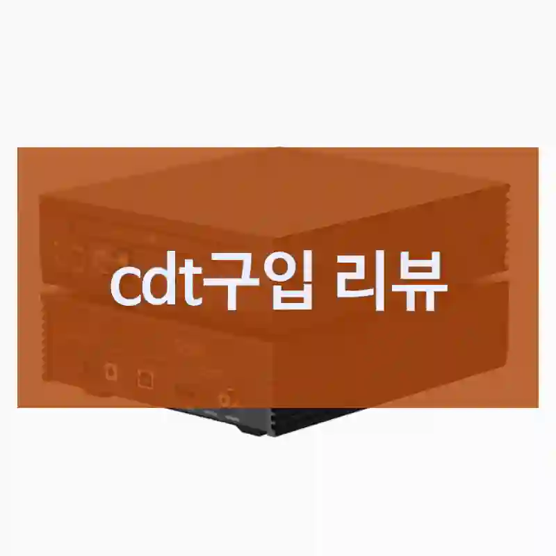 cdt구입 리뷰